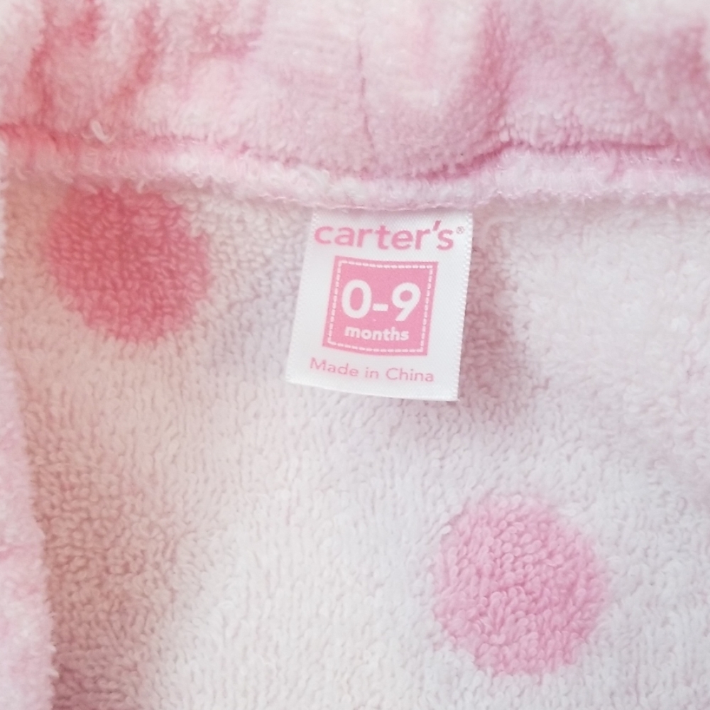 CARTERS Baby Girl Pink Bathrobe (0-9 Months) - Picture 5 of 7